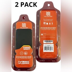 2 PACK Fieldsheer Mobile Warming 7.4v Powersheer Battery & USB Cable 2200 mAh